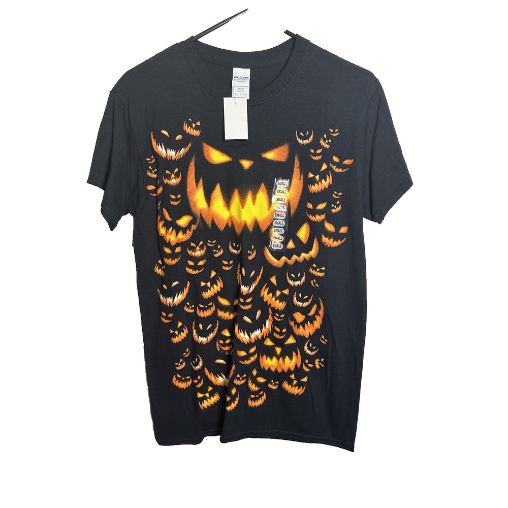gildan mens short sleeve halloween crew neck black‎ shirt size small